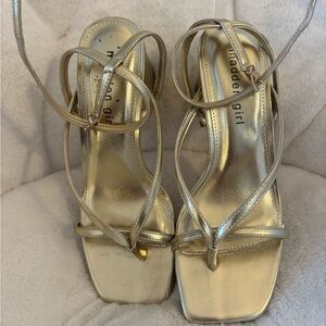 Madden Girl Metallic Gold Heels